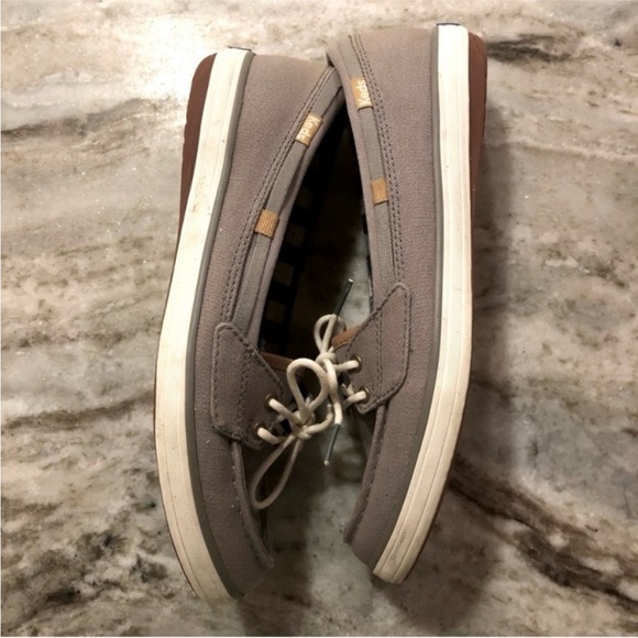 Keds Women's Size 8 Grey Canvas Boat Deck Shoes - Picture 4 of 12